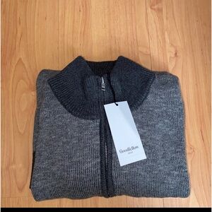 Goodfellow Men’s L Dark Gray 1/4 Zip/Pullover Sweater. NWT.